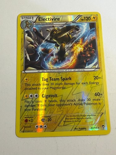 Electivire 30/111 Rare Furious Fists Pokemon Reverse Holo Moderately Played