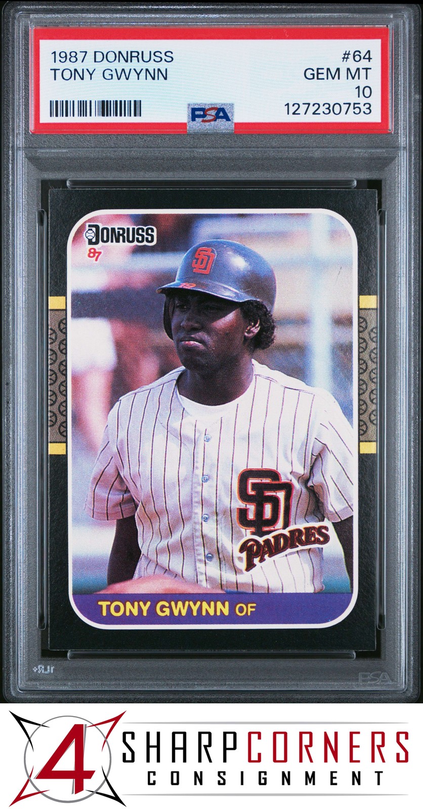 1987 DONRUSS #64 TONY GWYNN PADRES HOF PSA 10
