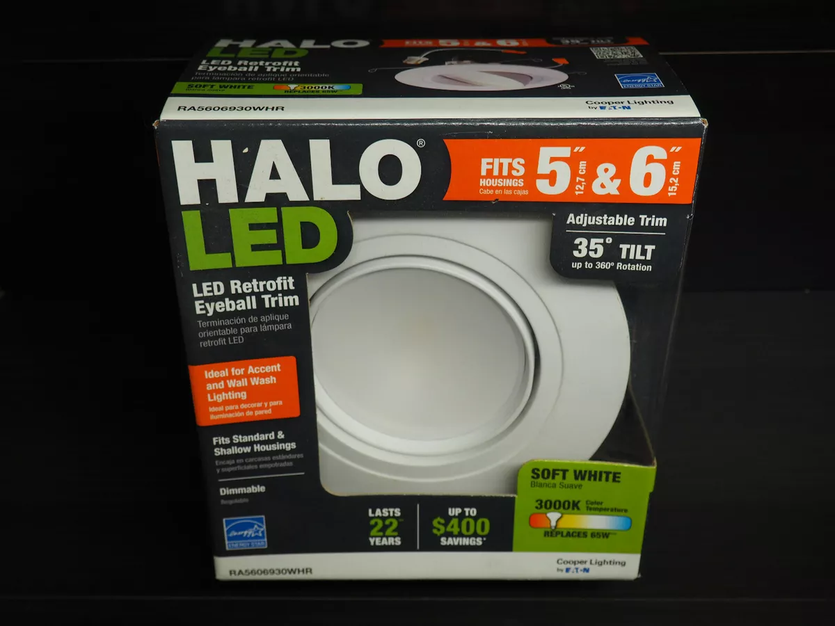 Halo RA 5 6 in. Adjustable Gimbal White Integrated LED Recessed