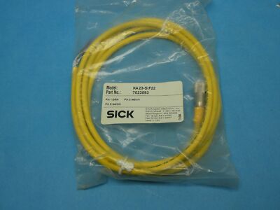 Sick KA23-SIF22 7023593 Cordset Micro AC 3 Pin Female Straight Shielded 2 M