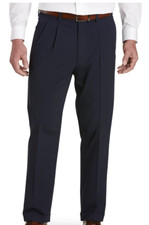 Navy Slacks GS - Perfect Fit Pleated Pants - 58 Waist: Unfinshed - NWT