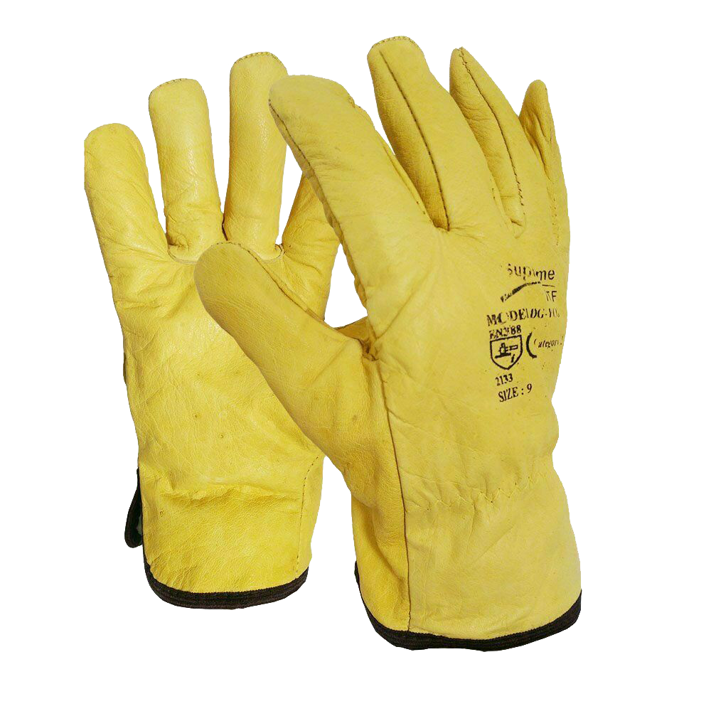 10 Pairs Soft Leather Lorry Drivers Safety Work Gloves DIY Quality Mens
