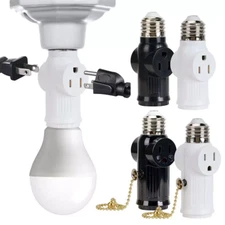 2/3 Prong Plug Socket Splitter E26 E27 LED Light Bulb Outlet Socket Plug Adapter