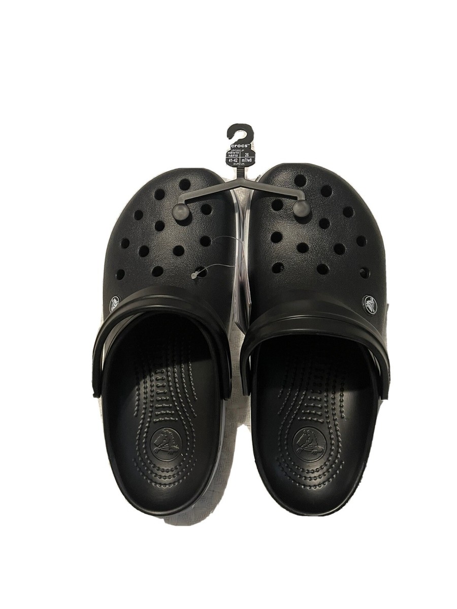 Crocs Crocband Men's Logo Mania Clog-black White Mens Size Women