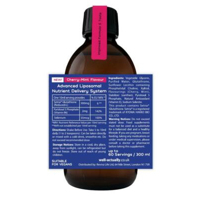 well actually liposomal glutathione Well Actually Liposomal Setria Glutathione (500mg) + Selenium + B6 | 250 ml
