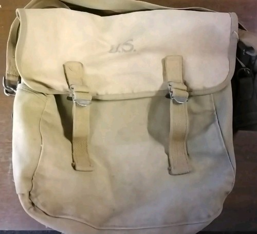 WW2 WWII US Army Musette Field Bag Early War