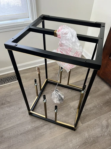 Minka Lavery Union Estates 8 Light Pendant-Coal And Soft Brass - Picture 1 of 5