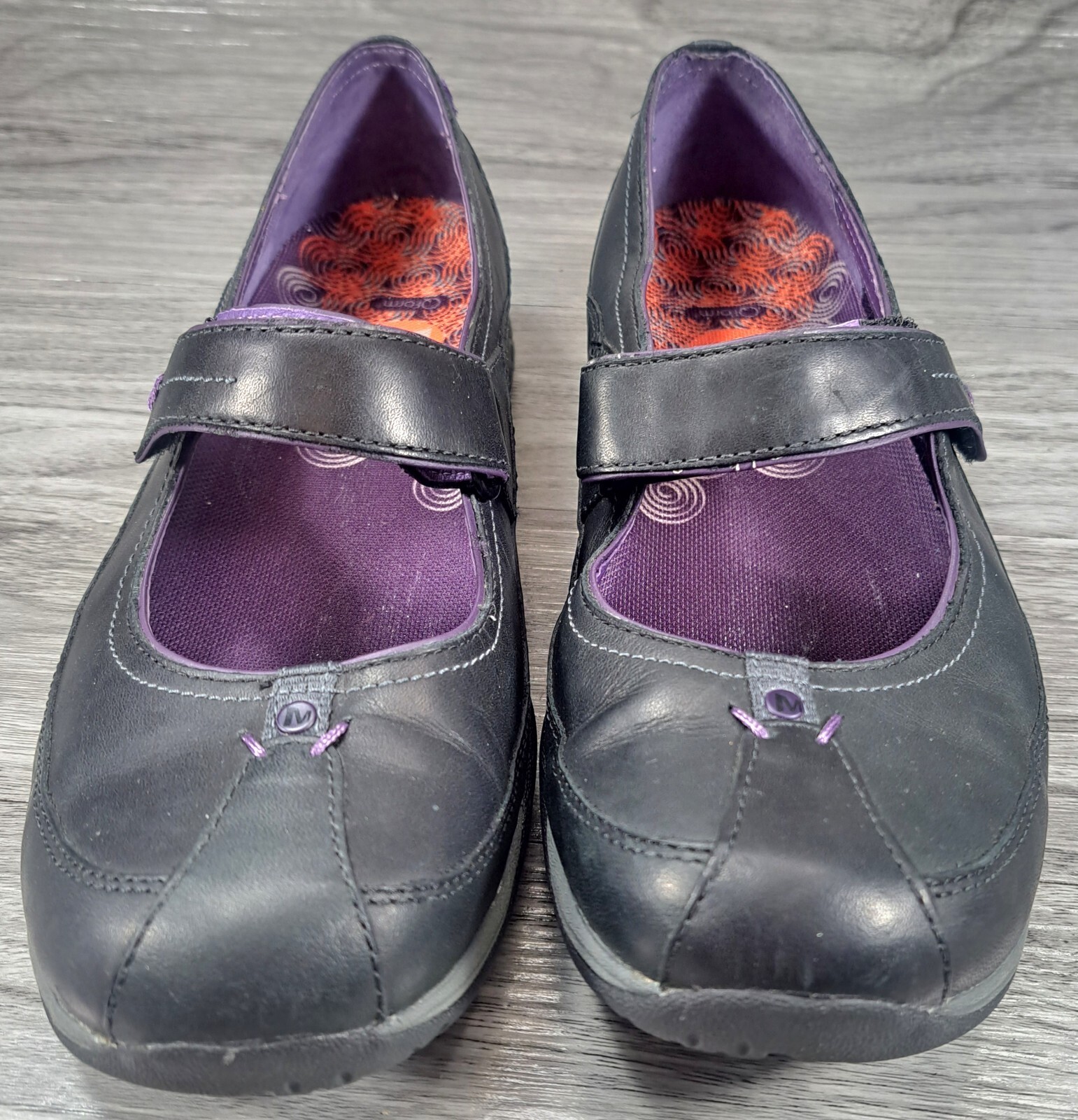 Merrell J44998 Allure scarpe sandalo Mary Jane in pelle nera da donna US 7 5