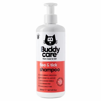 Buddycare Katzenshampoo 500ml - Floh & Zecke/Pfirsich/Weiß