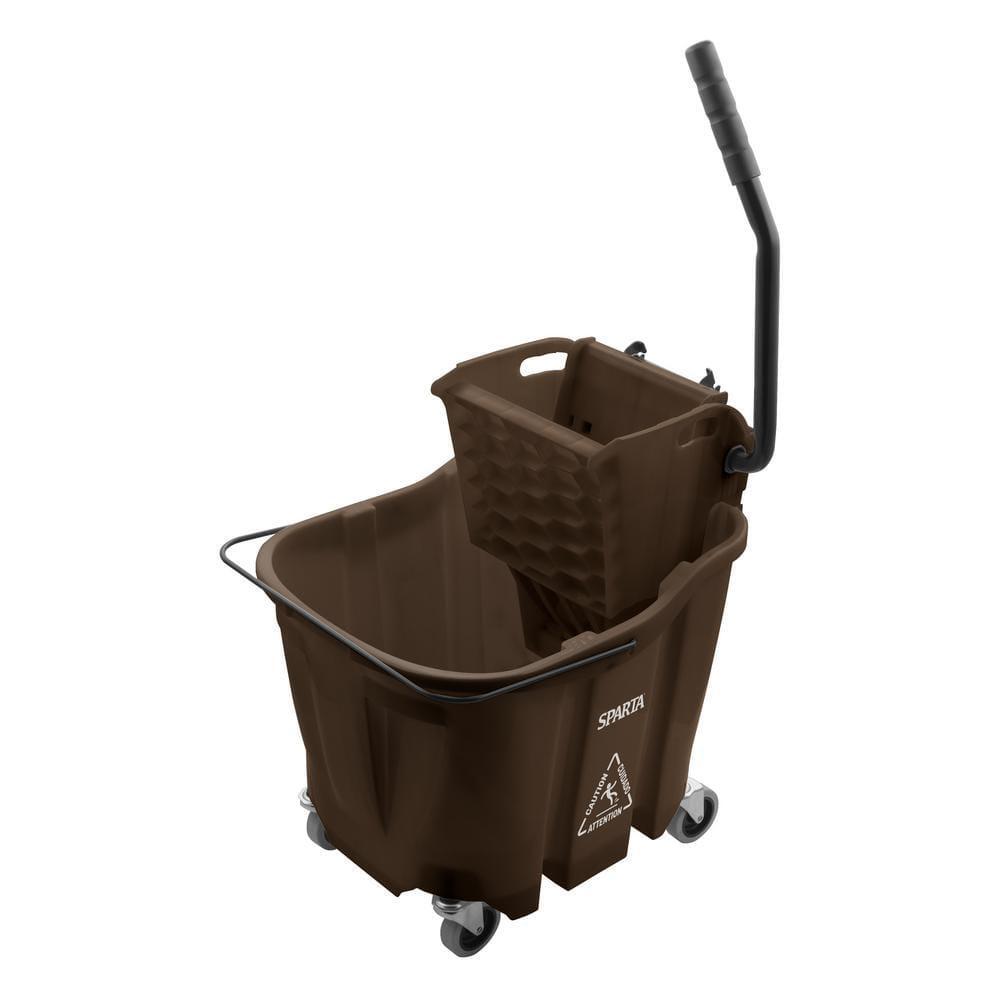 Carlisle 35 Quart Brown Combo Mop and Wringer Bucket 8690401