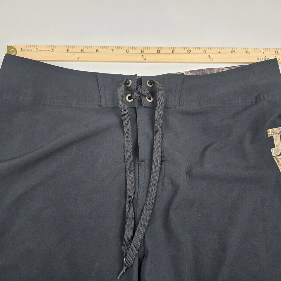 Realtree Board Shorts Traje de Baño Para Hombre Grande 36 Negro Verde Camuflaje Cordón Foto 4 de 4