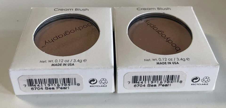 (2) PACOTE! BODYOGRAPHY ( 6704 SEA PEARL ) CREME/CREME BLUSH - 0,14 OZ/4G - Imagem 2 de 4