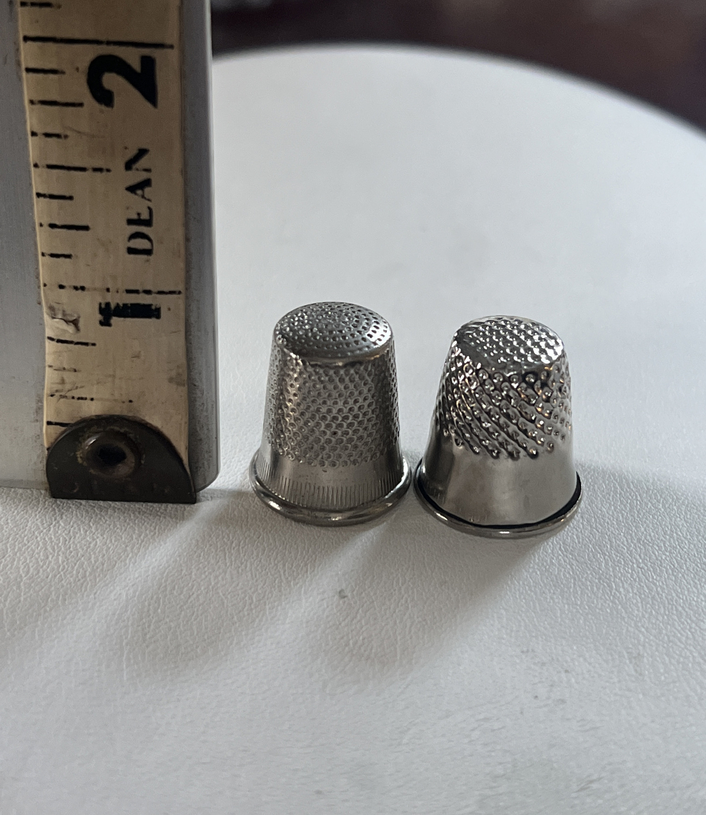 Vintage Lot Of 3 Silver Tone Swing Thimbles eBay