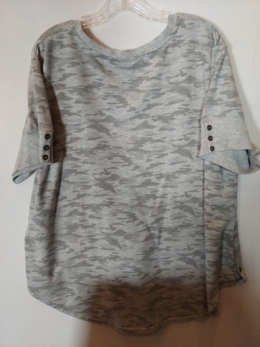 Woman's Jane And Delancey Gray Blouse Size 1X Gingham - Picture 10 of 12