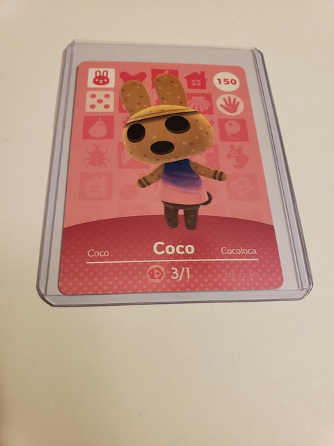 Coco 150 Animal Crossing Amiibo Card AUTHENTIC Series 2 NEW NEVER 