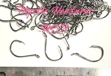 50 Size #3/0 Circle Hooks Black Nickel High Carbon Sport Octopus 2X STRONG FREE