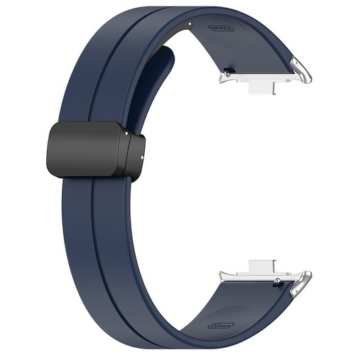 Silicone Strap Magnetic Folding Buckle Watch Strap for Redmi Watch 4(Blue) - Zdjęcie 5 z 6
