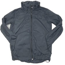 Champion Womens Size Medium Gray Hooded Windbreaker Jacket 100 Nylon