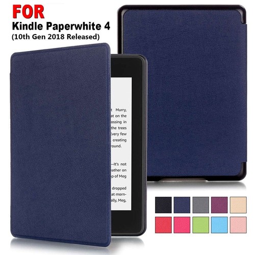 PU Leather Magnetic Cover For 2018 New Kindle Paperwhite 4 10th Generation