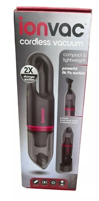 ionvac Cordless Vacuum PINK-Lightweight- Rechargeable-Brush-Extension Wand!