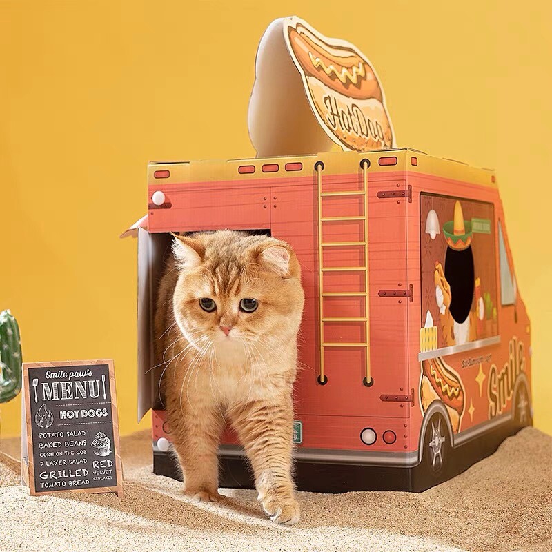 El Gato Taco Truck Cat Bed Cueva Rascador Para Gatos American Cat