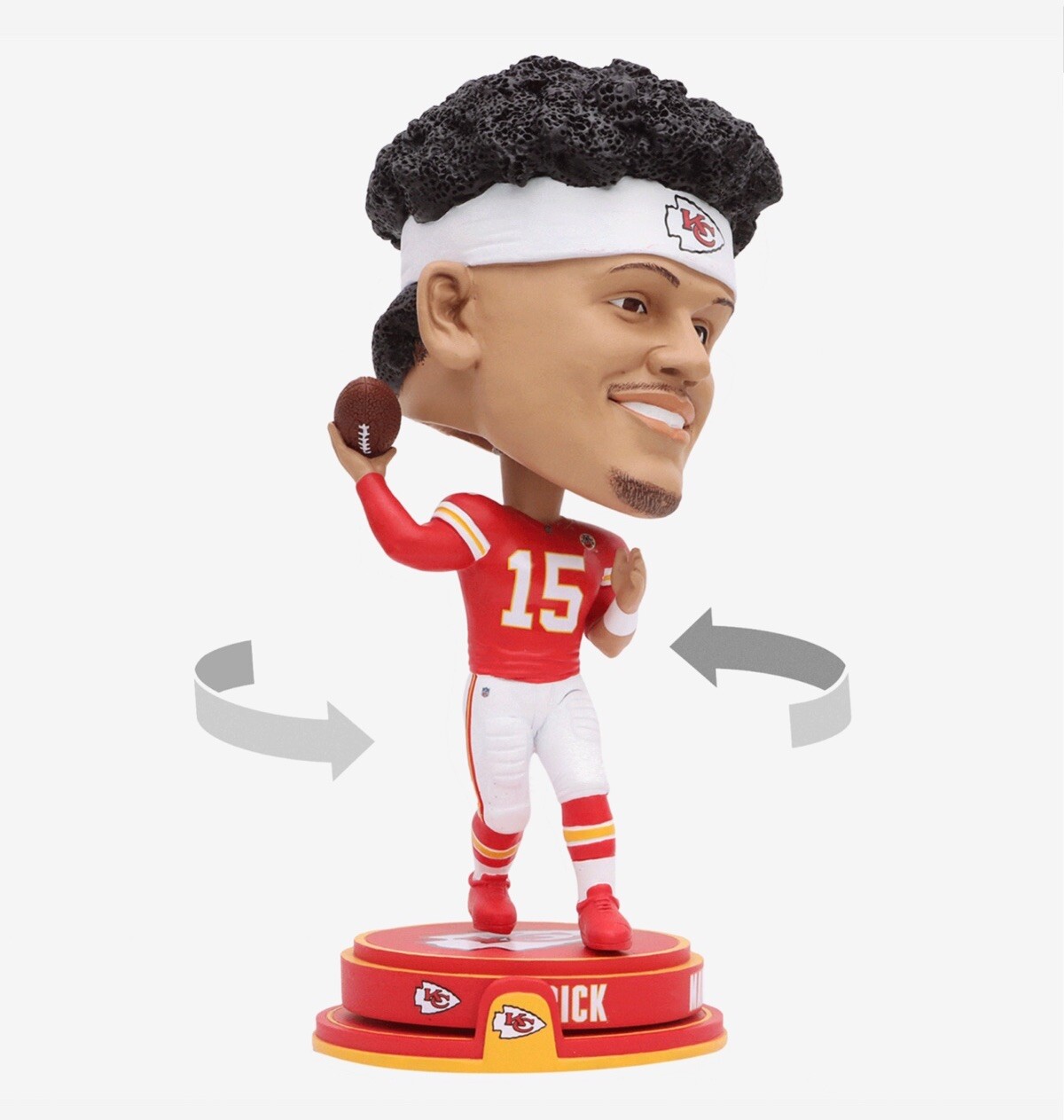 Patrick Mahomes Kansas City Chiefs Spinner Bighead Bobblehead FOCO NEW