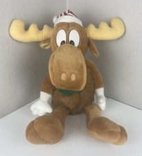 Vintage 1996 Bullwinkle Chistmas Large Plush Stuffed Animal Moose Macys 24  