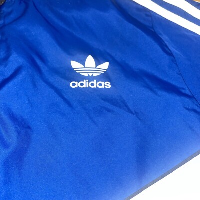 Adidas Windbreaker Jacket Unisex Youth Xlarge 15-16 Blue White