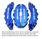 BIG & MEDIUM DARK BLUE CAR BRAKE CALIPER COVERS AMG LOGO 4PCS FIT MERCEDES-BENZ