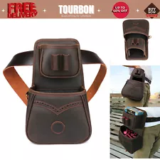 Tourbon Leather Shooting Ammo Storage Pouch Shotgun Shell Carry Bag Fanny Pack
