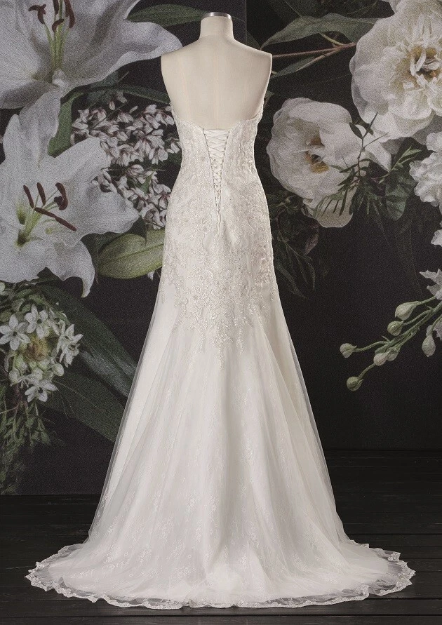 Kleid Brautkleid Spitze Tüll Meerjungfrau Gr. 40 Farbe creme ***NEU*** - Bild 2 von 4