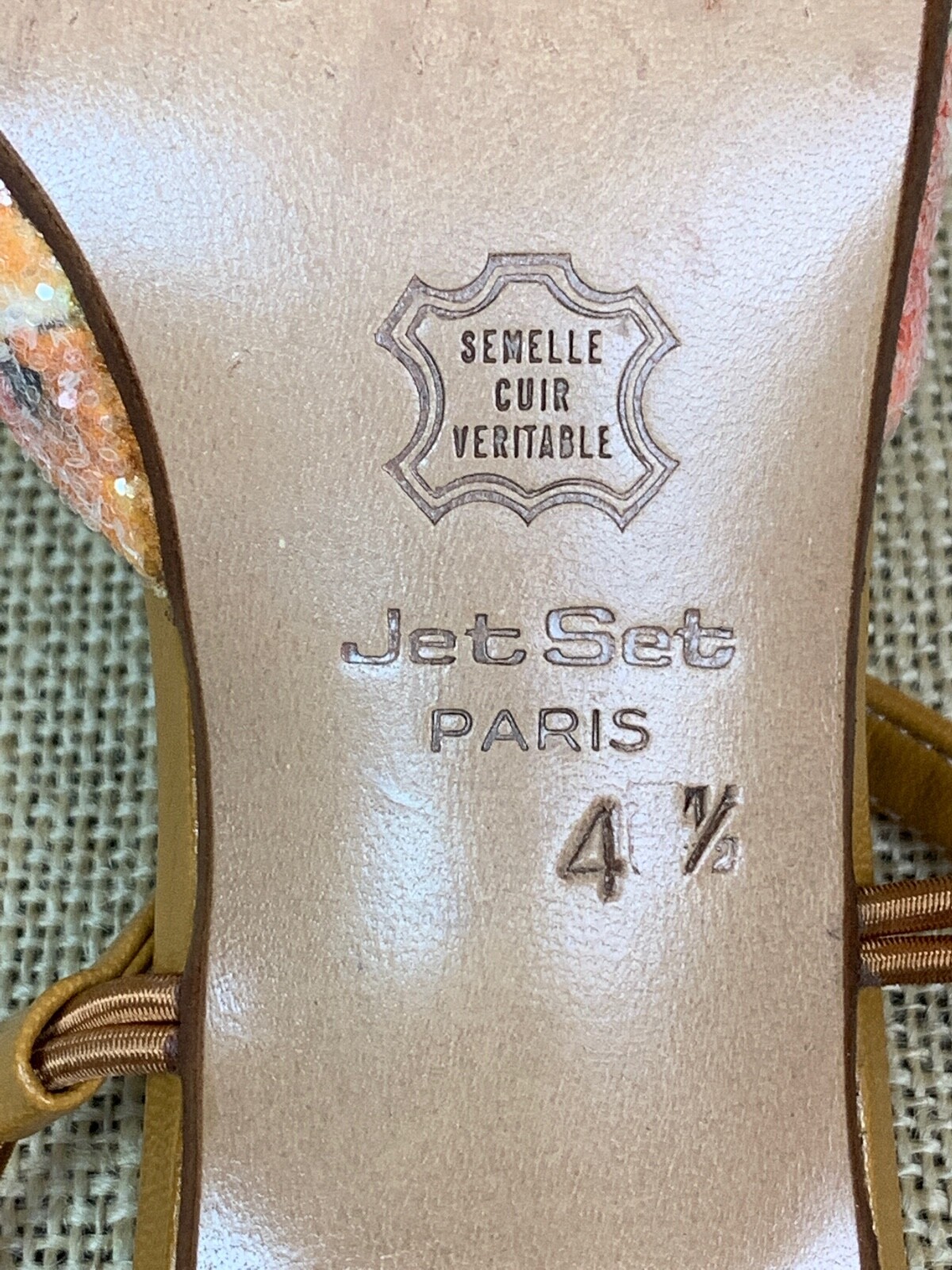 JET SET Paris Orange Paillett Sparkley Slingback Shoe… Gem