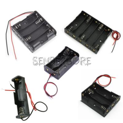 Plastic Battery Storage Case Box Holder For 1xAA 2xAA 3xAA 4xAA 5xAA With Wires