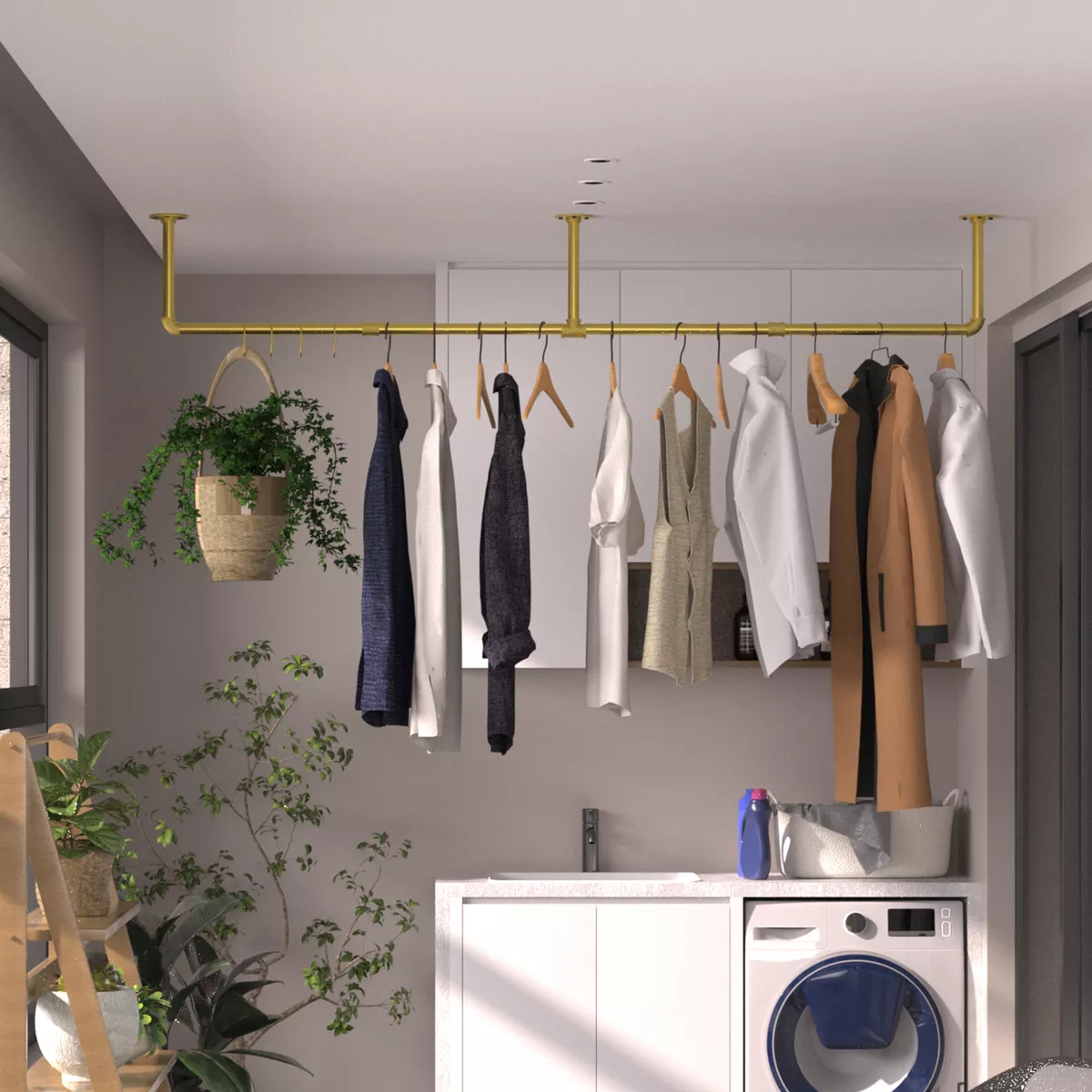 Hanging rail for laundry hot sale