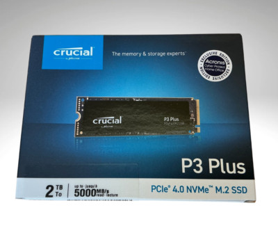 CT2000P3PSSD801 Crucial P3 Plus 2TB M.2 NVMe Gen4 SSD 5000MB/s 3D NAND