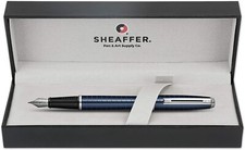 Sheaffer Prelude Fountain Pen - Deep Blue PVD finish - Chrome Trim - Medium Nib