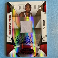 2009-10 Panini Certified Freshman Fabric Signatures Taj Gibson Rookie /100 Red