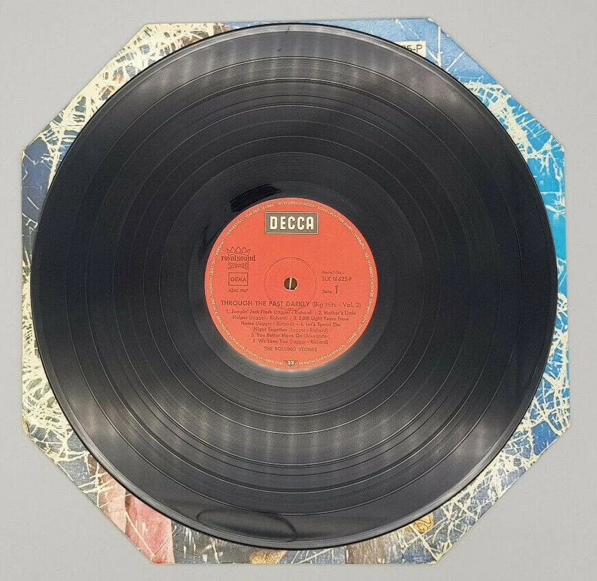 Original Rolling Stones Through The Past Darkley Germany Octagonal Cover LP - Bild 2 von 3