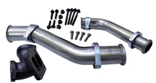 FITS 94-97 Ford Powerstroke 7.3 Turbo Diesel Exhaust Up Pipes & Gaskets + Y Pipe