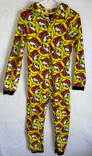 Buc-ee  s Adult one-piece M L Zip Yellow Fleece jumpsuit Sleep pajama Beaver