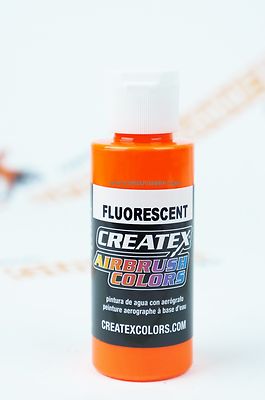 Createx Airbrush Colors 5409 Fluorescent Orange 2oz. water-based paint 