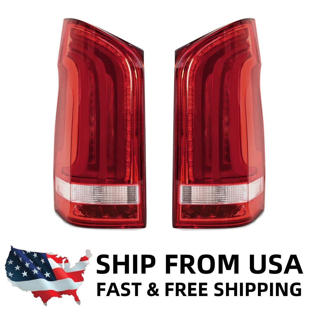 Pair Left & Right Rear Bumper Tail Light Lamp for Mercedes Vito V260 W447 2015-2022