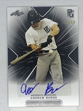 2021 LEAF PERFECT GAME ANDREW BURNS BLACK PAPER AUTO # 11/50
