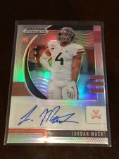 JORDAN MACK 2020 Panini Prizm Draft Picks Silver Auto RC Card Virginia #180