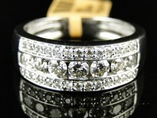 1.50Ct Round Cut Simulated Diamond Men 's Ring Band 925 Silver Gold Plated