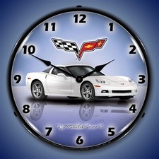 C6 Corvette Led Lighted Clock - Arctic White C6 Corvette Led Lighted Clock - Arctic White