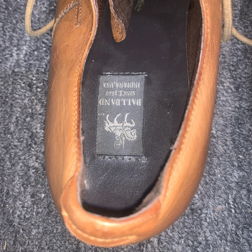 Zapatos puntiagudos vintage con banda de pelota de cuero BM032-2 talla 10 marrón claro Foto 2 de 4