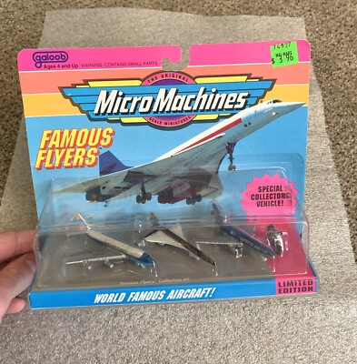 Micro Machines Galoob 1993 Famous Flyers #5 Aircraft Sealed HTF!! 