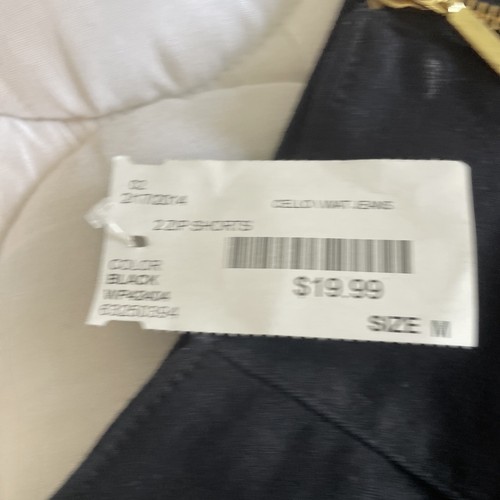 New Cello Black Shorts Gold zippered Size M - Picture 7 of 8