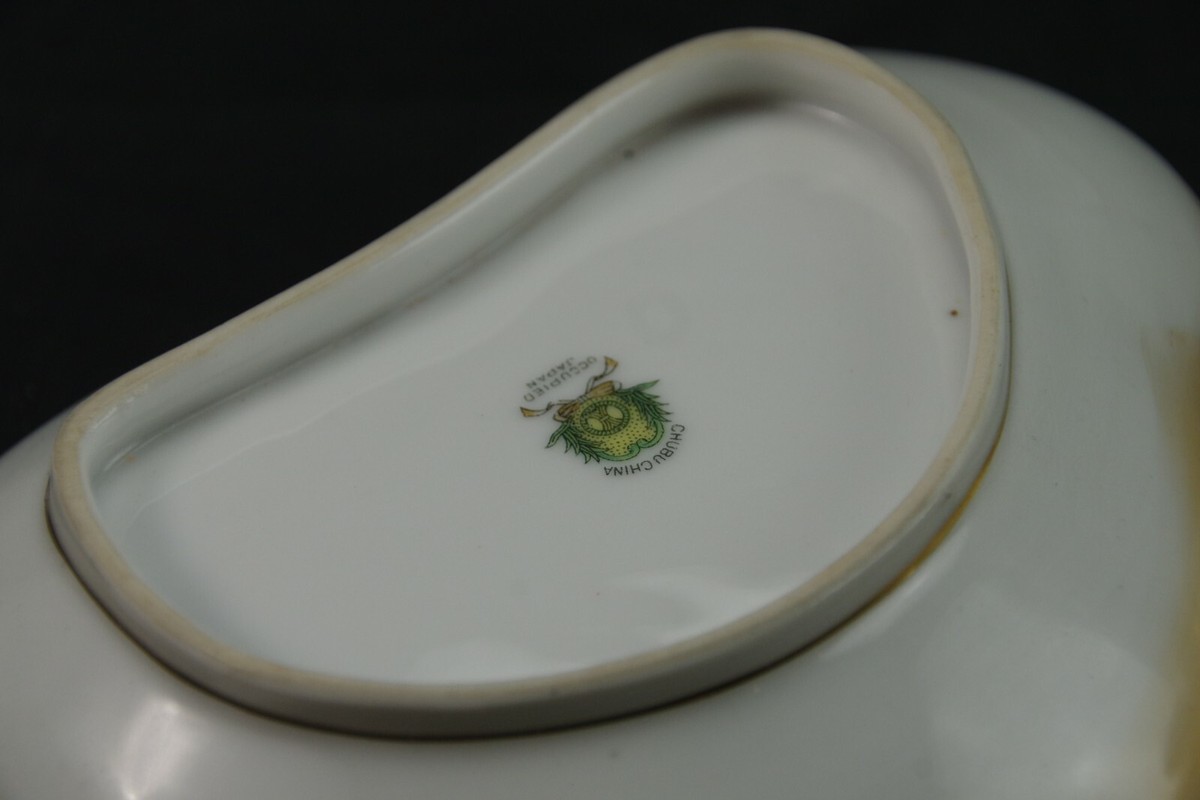 Vintage Chubu China Occupied Japan Painted 3D Leaf Trinket